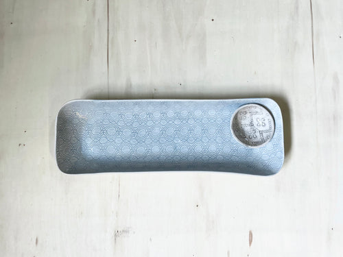 Wonki Ware Small Tray Patterned - Duck Egg