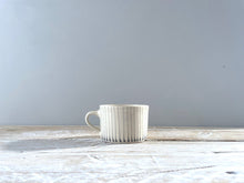Wonki Ware Squat Mug Vertical Lined - Warm Grey