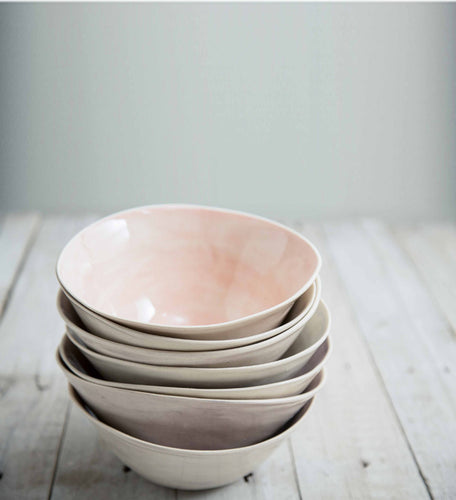Deep Pasta Bowl - Plain Wash Pink
