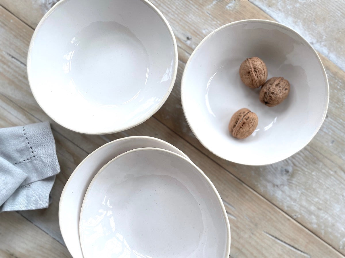Breakfast Ware Breakfast Bowls - Set of 4 - Plain White – Wonki Ware UK