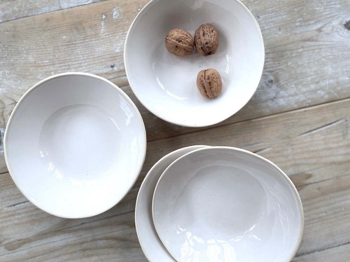 Breakfast Ware Breakfast Bowls - Set of 4 - Plain White – Wonki Ware UK