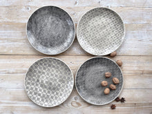 Wonki Ware Dinner Plates 28cm - Patterned Charcoal - Set of 4