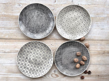 Wonki Ware Dinner Plates 28cm - Patterned Charcoal - Set of 4