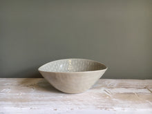 Deep Pasta Bowl - Patterned Duck Egg