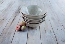 Deep Pasta Bowl - Patterned Duck Egg