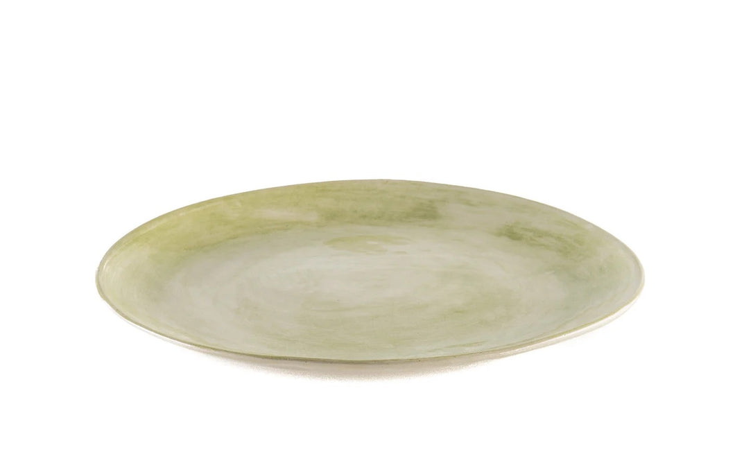 Wonki Ware Side Plate 23cm - Plain Irish Green Wash - Set of 1