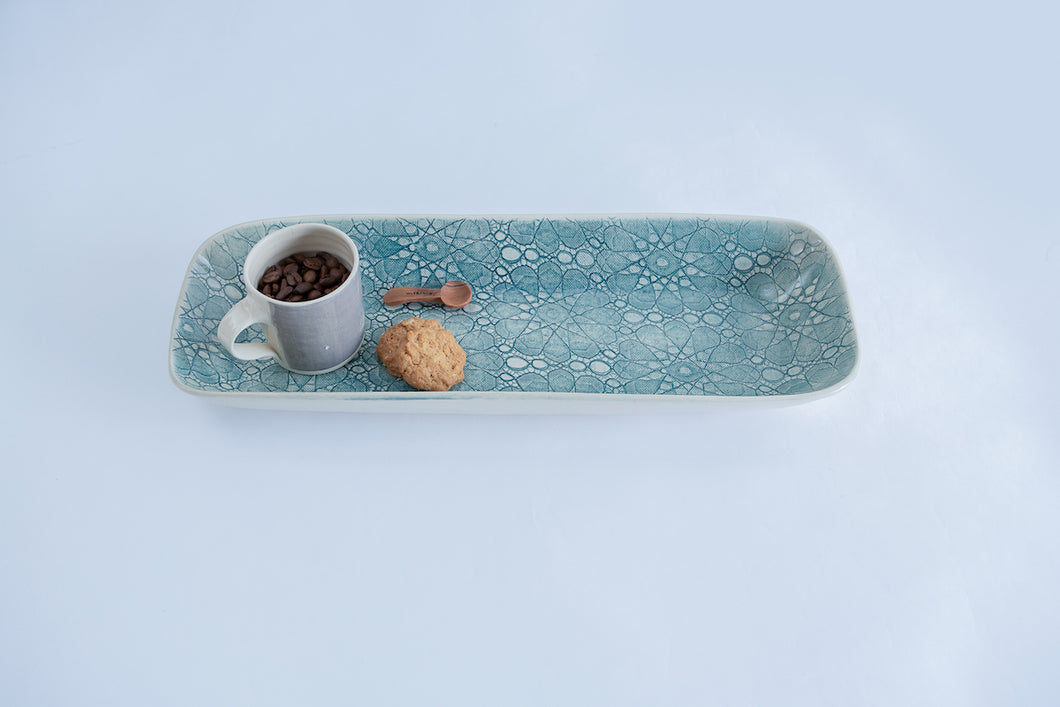 Wonki Ware Small Tray Patterned - Marine
