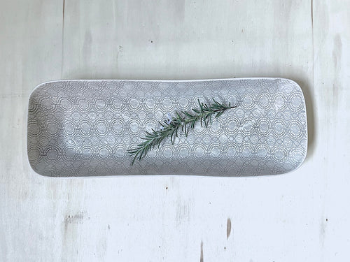 Wonki Ware Small Tray Patterned - Warm Grey