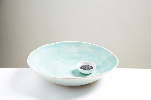 Wonki Ware Large Salad Bowl - Turquoise Wash