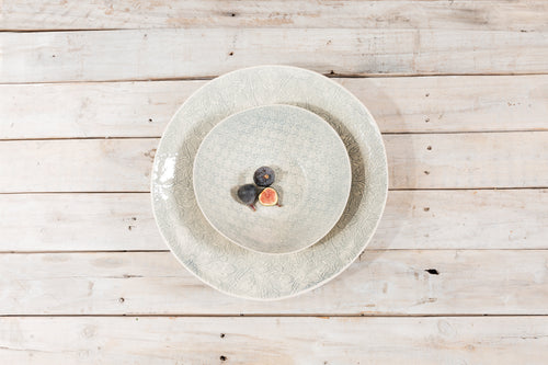 Wonki Ware 2 Piece Salad Bowl Set - Duck Egg Patterned
