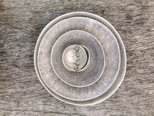 Wonki Ware XL Patterned Serving Platter and 4 plain wash ramekins - Warm Grey