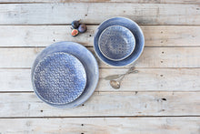 16-Piece Dinner Set - Blue Patterned & Blue Wash