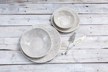 Wonki Ware 16 Piece Dinner Service - Warm Grey Patterned