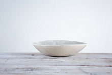 Shallow Pasta Bowl - Duck Egg  Patterned