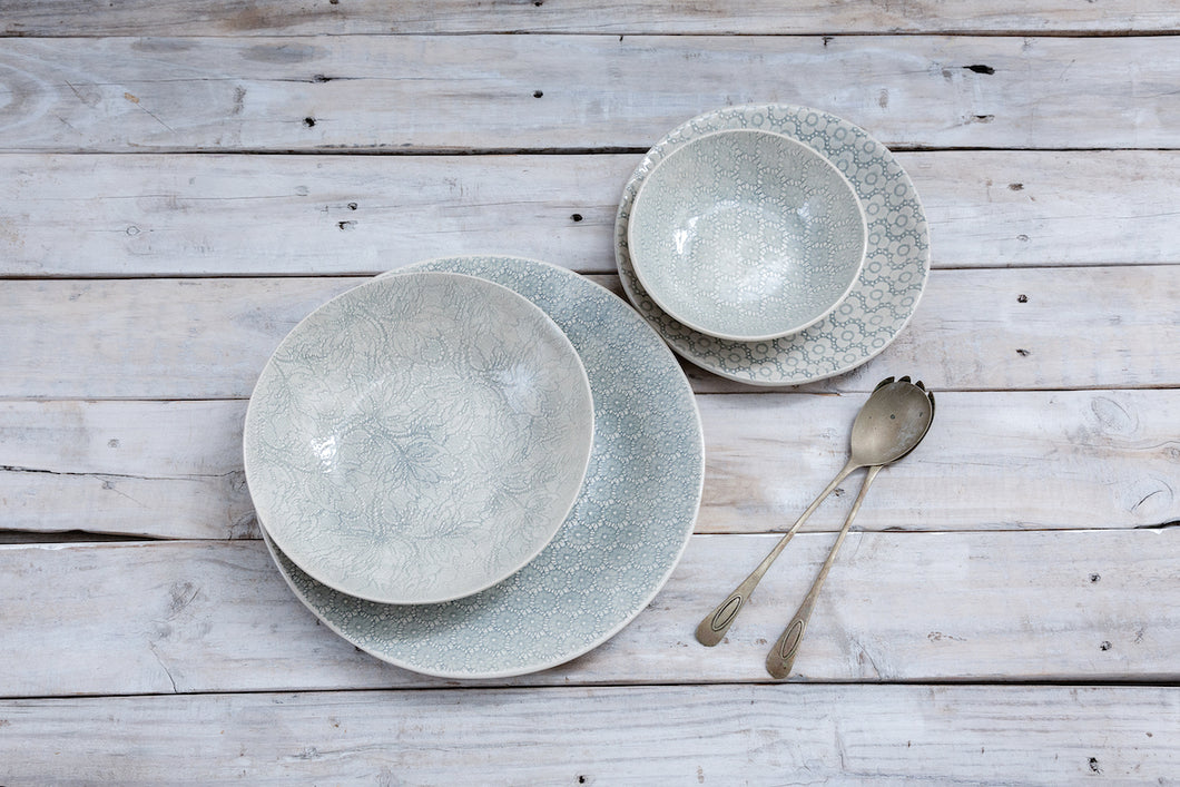Duck egg blue dinner set on sale